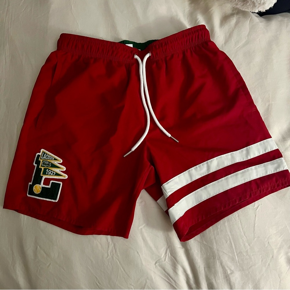 Lacoste Men's Red Swimming Trunks